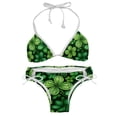 thumbnail image 1 of Saint Patrick's Day Swimsuit Bikini Set with Detachable Sponge and Adjustable Strap, Two-Pack, for Beach and Pool Parties, 1 of 6