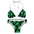 thumbnail image 1 of Saint Patrick's Day Swimsuit Women Bikini Set with Detachable Sponge and Adjustable Strap, Swimwear 2-Pack for Various Scenes, 1 of 6