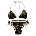 thumbnail image 1 of Saint Patrick's Day Swimsuit Women Bikini Set with Detachable Sponge and Adjustable Strap, Swimwear 2-Pack for Various Scenes, 1 of 6