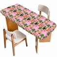 thumbnail image 1 of Saint Patrick's Day Table Cloths for 8 Foot Rectangle Tables, Pink Gnomes Hat Boot Clovers Love Patio Waterproof Elastic Fitted Tablecloths, Washable Rectangular Table Cover for Camping, 1 of 8