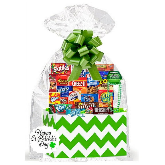 Saint Patrick's Day Thinking Of You Cookies, Candy & More Care Package Snack Gift Box Bundle Set
