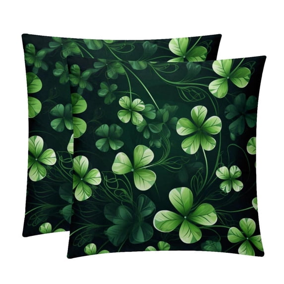Saint Patrick's Day Throw Pillow Covers Set of 2 with Unique Patterns | Chair Pillow Covers in 16x16, 18x18, 20x20 inches | Pillow Inserts Included |for Every Occasion