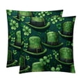 thumbnail image 1 of Saint Patrick's Day Throw Pillows Set of 2 with Unique Patterns Covers - Available in 16x16, 18x18, and 20x20 Inches for Various Occasions - Includes Throw Pillow Inserts, 1 of 6