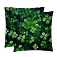 thumbnail image 1 of Saint Patrick's Day Velvet Throw Covers Pillow Inserts - Set of 2 Decorative Pillows with Unique Patterns for Home Decor, Couch, Bed - 16x16, 18x18, 20x20 Inches, 1 of 6