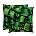 thumbnail image 1 of Saint Patrick's Day Velvet Throw Covers Pillows with Unique Patterns - Set of 2 Decorative Pillow Inserts in 16x16, 18x18, 20x20 Inches for Home Decor and More, 1 of 6