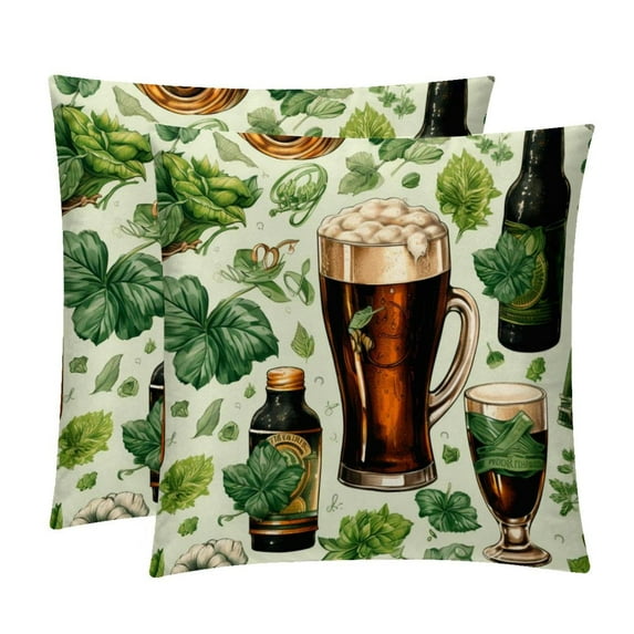 Saint Patrick's Day Velvet Throw Pillow Covers Set of 2 - Sizes 16x16, 18x18, 20x20 Inches - Decorative Pillows with Unique Patterns for Various Occasions
