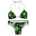 thumbnail image 1 of Saint Patrick's Day Women's Bikini Set with Detachable Sponge and Adjustable Strap, Two-Pack, Ideal for Beach and Pool, One-Piece Swimsuits Swimwear Swimsuits, 1 of 6