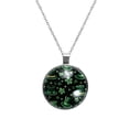 thumbnail image 1 of Saint Patrick's Day Women's Glass Circular Pendant Necklace, 1 of 5