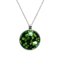 thumbnail image 1 of Saint Patrick's Day Women's Glass Design Circular Pendant Necklace - Sparkle and Shine with this Elegant Necklace, 1 of 5