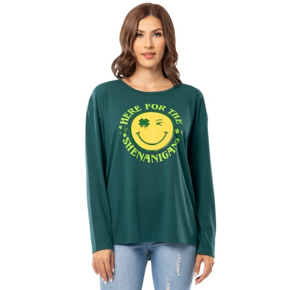 Saint Patrick's Day Women's Tee with Long Sleeves by Way to Celebrate, Sizes S-XXXL