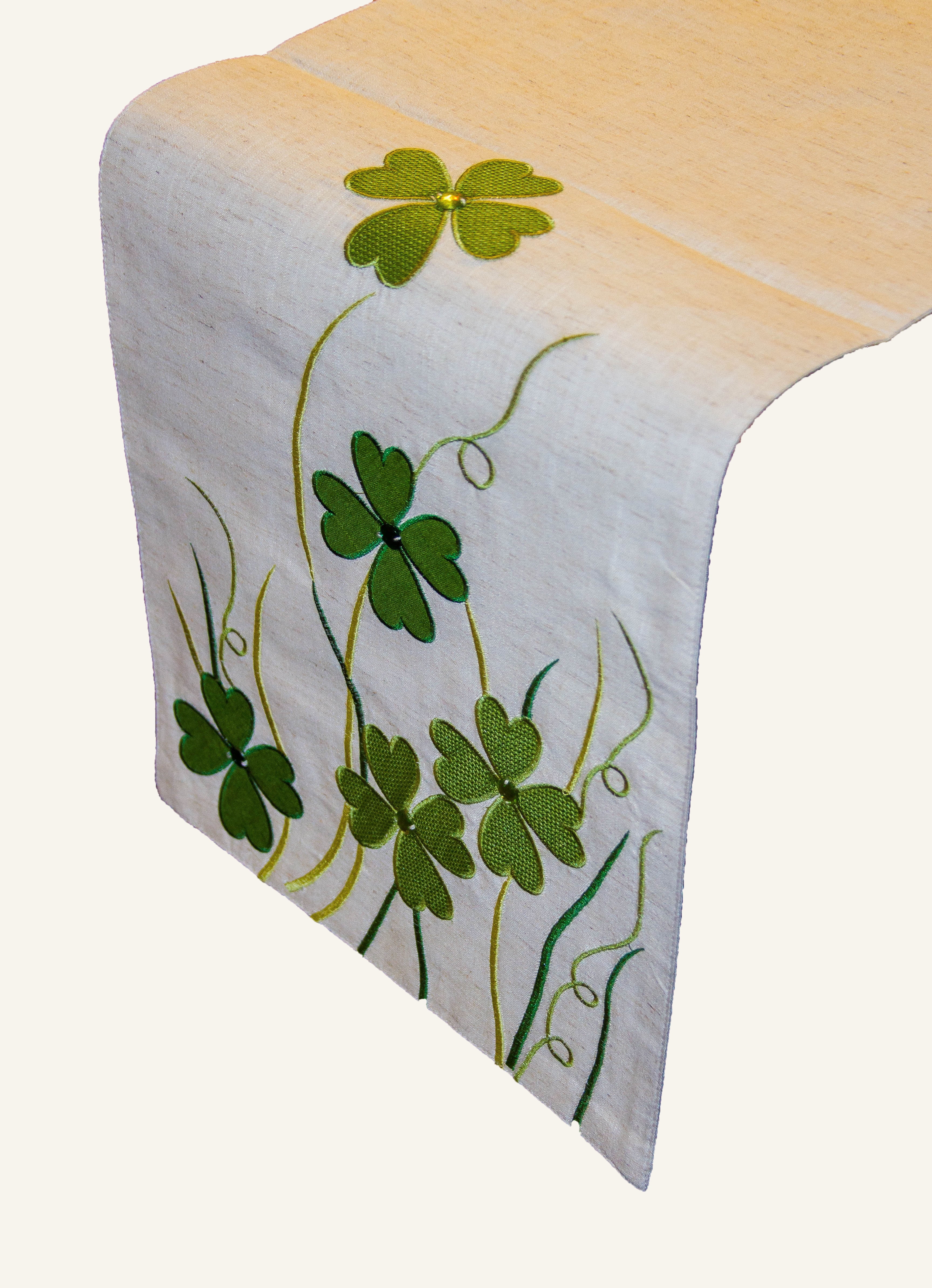 Saint Patrick's Shamrock Bling 100% Polyester Table Runner
