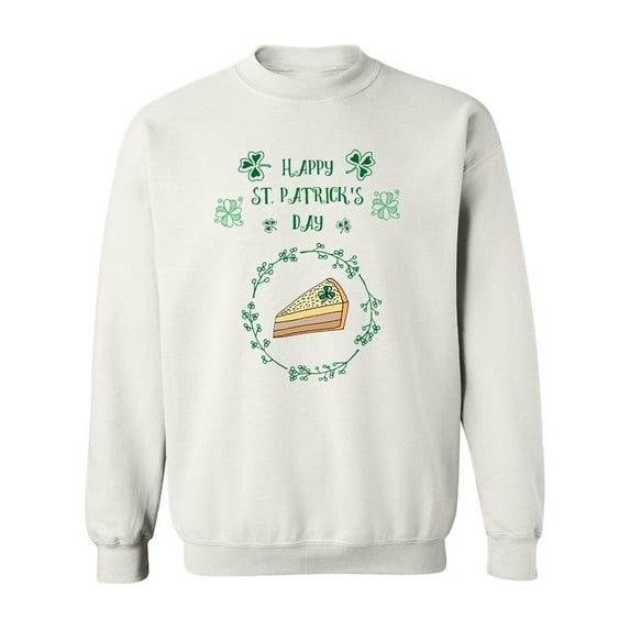 Saint Patricks Day Cake Sweatshirt Men -Image by Shutterstock, Male x-Large