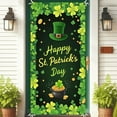 thumbnail image 1 of Saint Patricks Day Decorations Happy St. Patrick's Day Door Cover Green Shamrocks Spring Backdrop Leprechaun Hat Gold Coin Pot Background Banner for Irish Holiday Party Decoration Supplies, 1 of 6