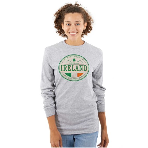 Saint Patricks Day Ireland Flag Party Long Sleeve TShirt Men Women Brisco Brands S