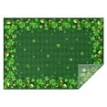 thumbnail image 1 of Saint Patricks Day Shamrock Leaf Table Cloth,Wrinkle Resistant Table Cover with Polyester,Waterproof Reusable Tablecloth for Easter Birthday Picnic Wedding (Rectangle,60x84inch), 1 of 5