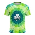 thumbnail image 1 of Saint Patricks Day Shirt Men Short Sleeve Round Neck Top Tie Dye Shamrock Shirt Casual Summer Graphic Tees Irish St Patricks Day Shirts, 1 of 8