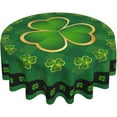 thumbnail image 1 of Saint Patricks Day Tablecloth 60 Inch Round Wrinkle Free Green Shamrock Table Cloth Suitable for Kitchen Decorantion/Indoor and Outdoor Dining Table/Party/Picnic, 1 of 6