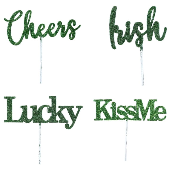 Saint Patricks Irish Cutout Picks Metal Plant Stick Lucky 70089E