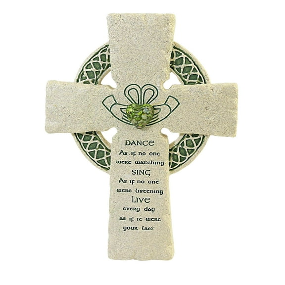 Saint Patricks Irish Faithstone Hanging Cross Home Decor Garden Irish Faith 47711 Heart