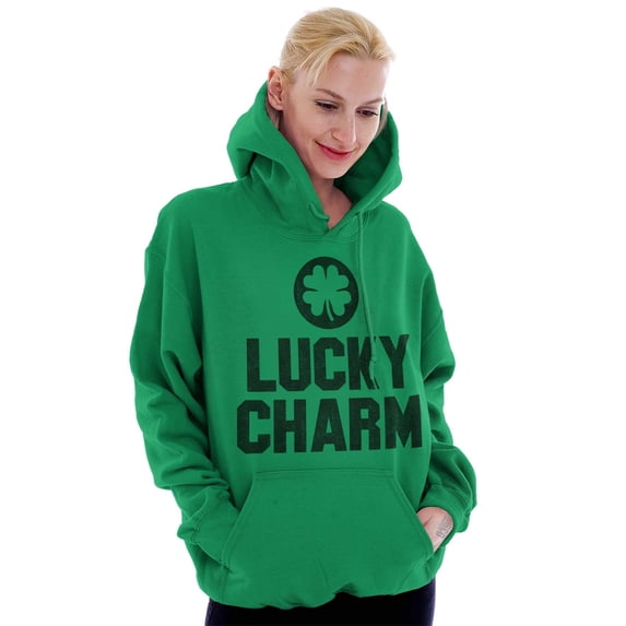Saint Patricks Lucky Charm Shamrock Hoodie Sweatshirt Women Men Brisco Brands M