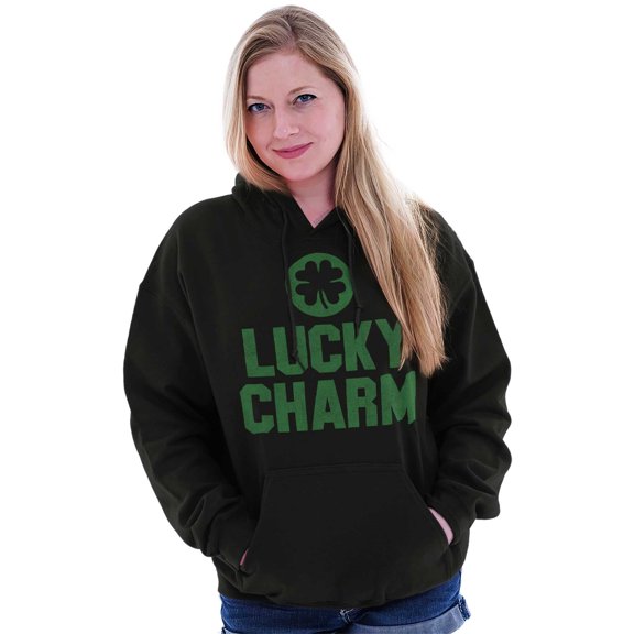 Saint Patricks Lucky Charm Shamrock Hoodie Sweatshirt Women Men Brisco Brands X
