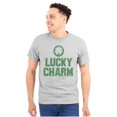 thumbnail image 1 of Saint Patricks Lucky Charm Shamrock Plus Size Crewneck Graphic Tee Shirt Brisco Brands 2X, 1 of 3
