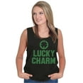 thumbnail image 1 of Saint Patricks Lucky Charm Shamrock Tank Top T Shirts Men Women Brisco Brands S, 1 of 5