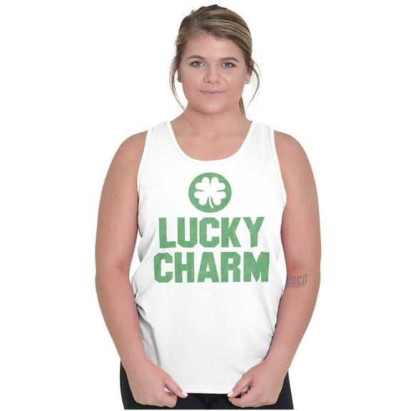 Saint Patricks Lucky Charm Shamrock Tank Top T Shirts Men Women Brisco Brands X