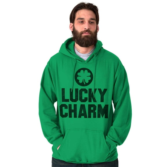 Saint Patricks Lucky Charm Shamrock Unisex Plus Fleece Graphic Hoodie Brisco Brands 2X
