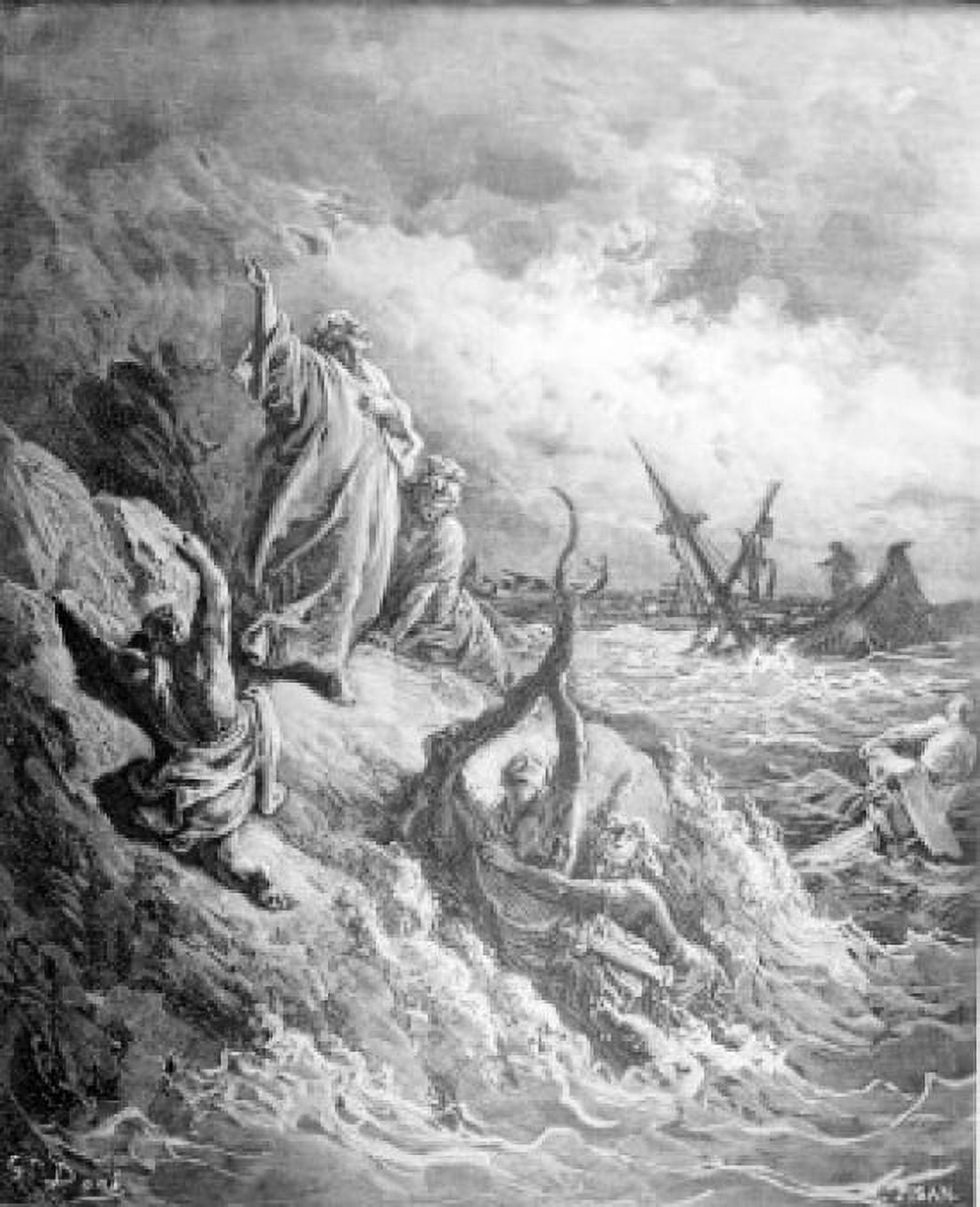 Saint Paul Landing at Malta by Gustave Dore 1832-1883 Canvas Art - Gustave Dore (18 x 24)