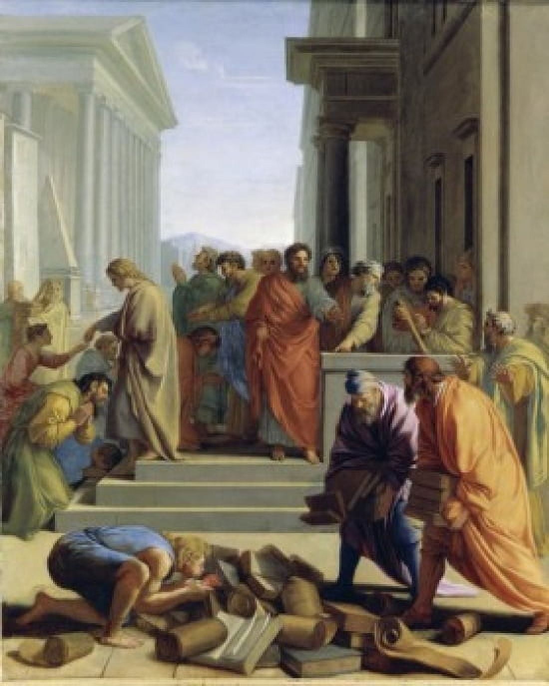 Saint Paul Preaching in Ephesus 1649 Eustache Le Sueur (1617-1655 French) Oil on wood panel Musee du Louvre Paris Canvas Art - Eustache Le Sueur (18 x 24)