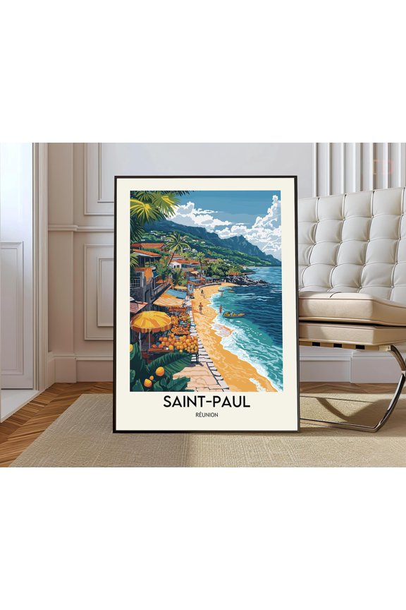 Saint Paul Reunion Island Poster, Unframed Paper Poster 8x10in