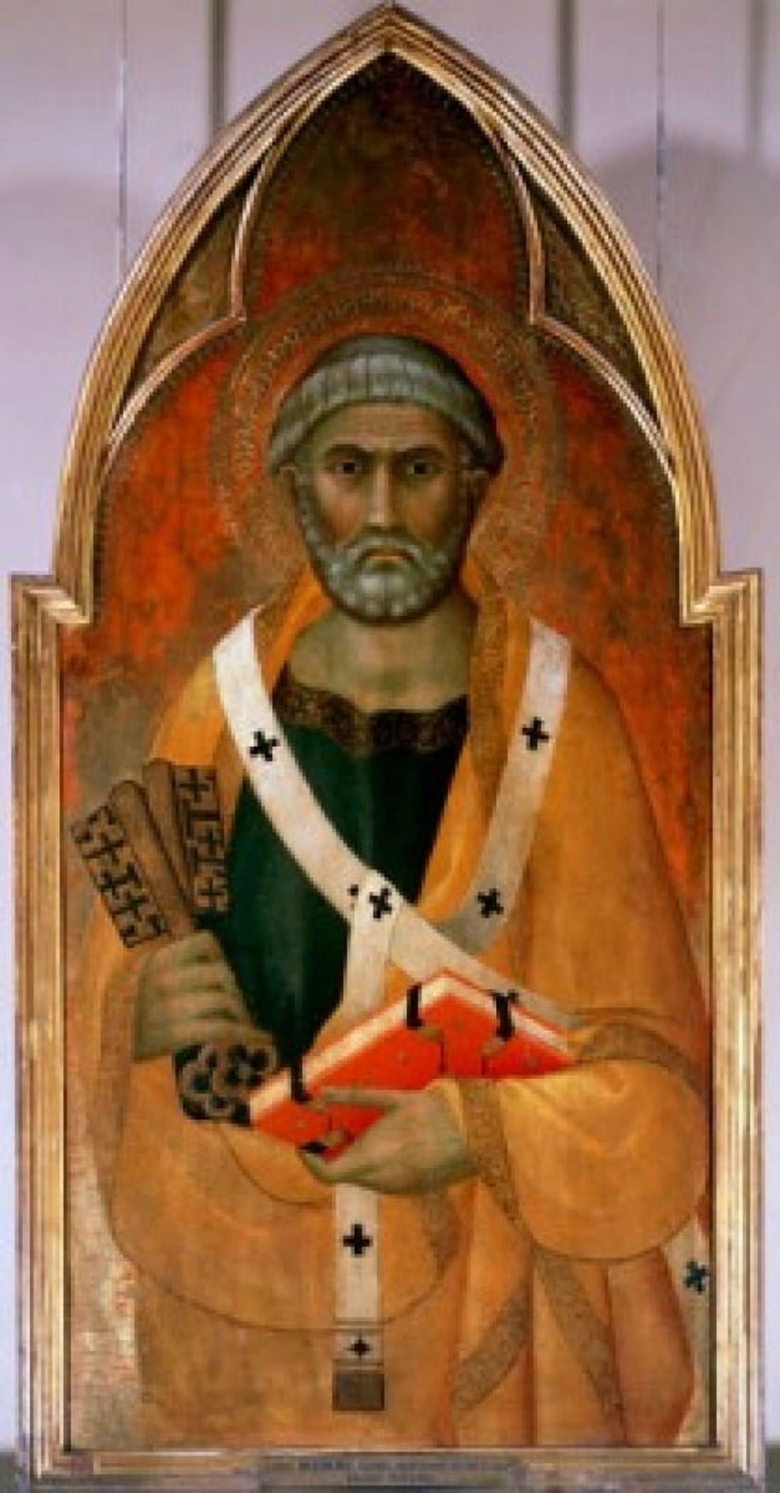 Saint Peter 14th C Lippo Memmi (act1317-1347 Italian) Musee du Louvre Paris Canvas Art - Lippo Memmi (18 x 24)