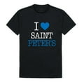 thumbnail image 1 of Saint Peters University Peacocks I Love T-Shirt, Black - Large, 1 of 1