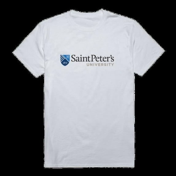 Saint Peters University Peacocks Institutional T-Shirt, White - 2XL