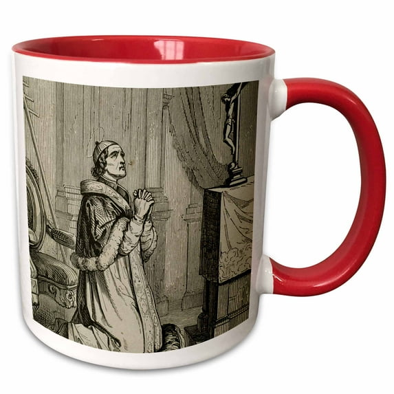 3drose, Saint Pius V, Italian Pope, Elected 1566, Engraving - Hi13 Pri0342 - Prisma, 11oz Two-tone Red Mug