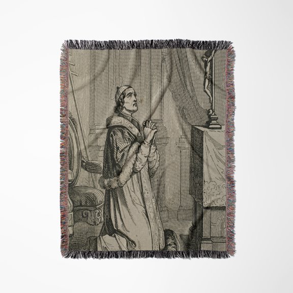 Saint Pius V, Italian Pope, Elected 1566, Engraving - Hi13 Pri0342 - Prisma, Woven Blanket