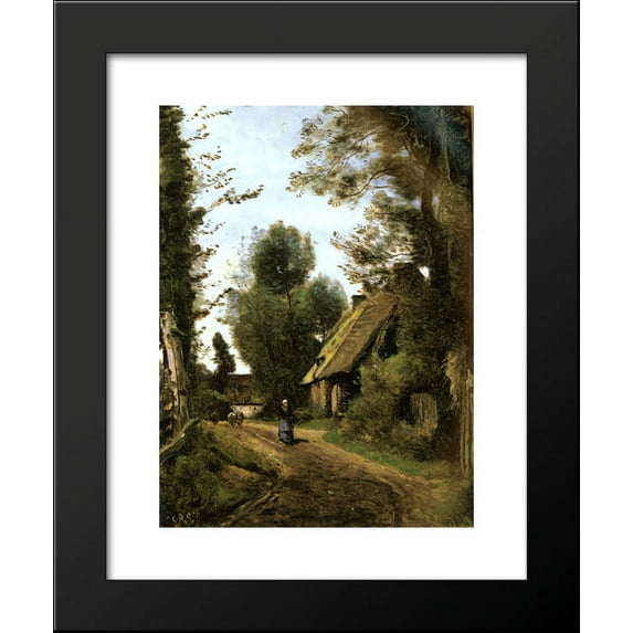 Saint Quentin Des Pres (Oise), near Gournay En Bray 20x24 Framed Art Print by Camille Corot
