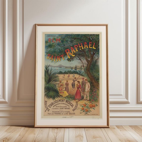 Saint Raphaël French Riviera Travel Wall Decor Unframed Paper Print