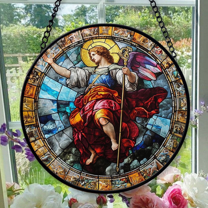 Saint Raphael 4 Hanging Stained Glass for Windows, Seasonal Festival ...
