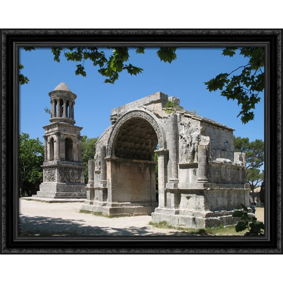 Saint Remy de Provence, France 36x28 Large Black Ornate Wood Framed Canvas Art