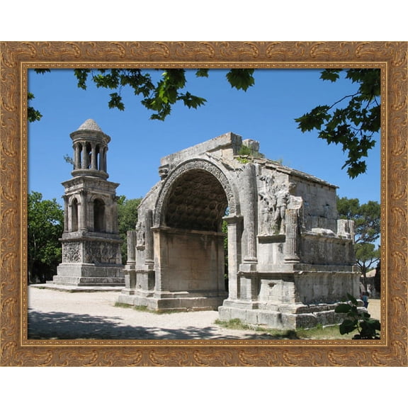 Saint Remy de Provence, France 36x28 Large Gold Ornate Wood Framed Canvas Art