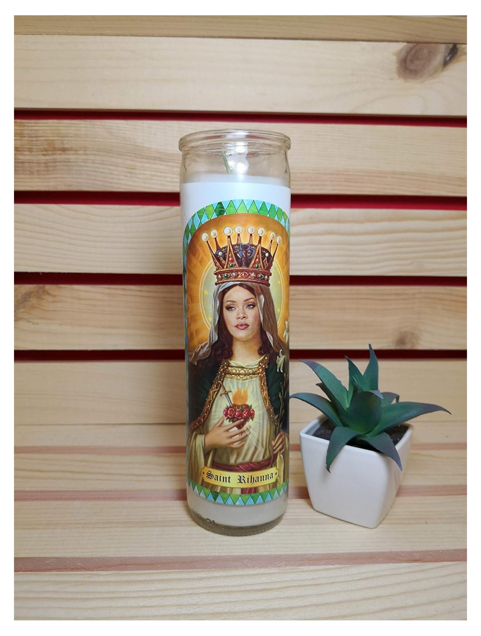 Saint Rihanna Prayer Candle Celebrity Parody Rihanna Candle Funny Gag