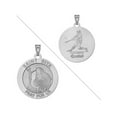 thumbnail image 1 of Saint Rita Religious Medal "Baseball Religious Medal" 1 Inch Solid 14K White Gold, 1 of 2
