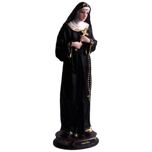 Saint Rita of Cascia Resin Statue - Catholic Figurine by moicla, Available in Two Size (12 Inch Tall)