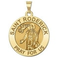 thumbnail image 1 of Saint Roderick Religious Medal  - 2/3 Inch Size of Dime, Solid 14K Yellow Gold, 1 of 1