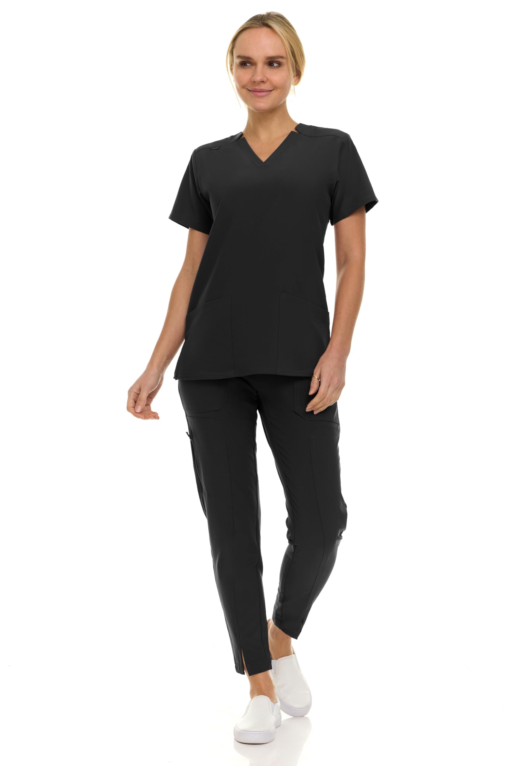 Saint Scrubs Women’s Premium 9-Pocket Scrub Set – Modern Fit Soft V ...
