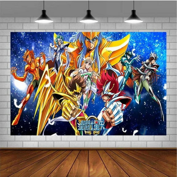 Saint Seiya Banner Poster Wall Decor Birthday Backdrop Background Party Supplies Taspestry