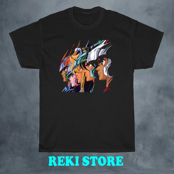 Saint Seiya Knights of the Zodiac Men's Black T-shirt Size S-5XL