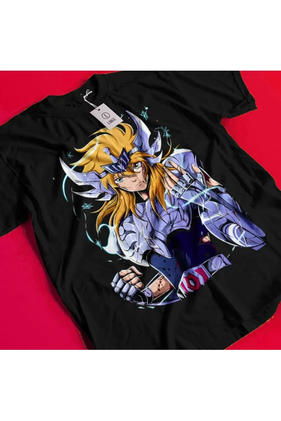 Saint Seiya T-Shirt knights Of the Zodiac Anime Manga Hyoga Top Shun Graphic Tee